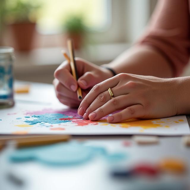 Sesión de arteterapia para bienestar emocional